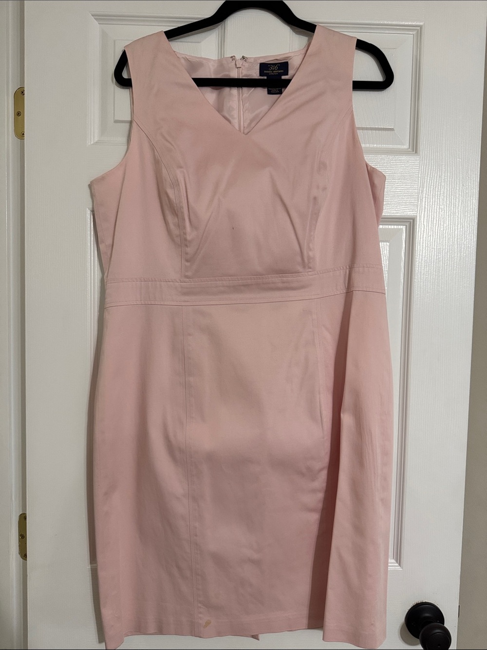 Sleeveless Light Pink V-Neck Sheath Dress by J.Crew